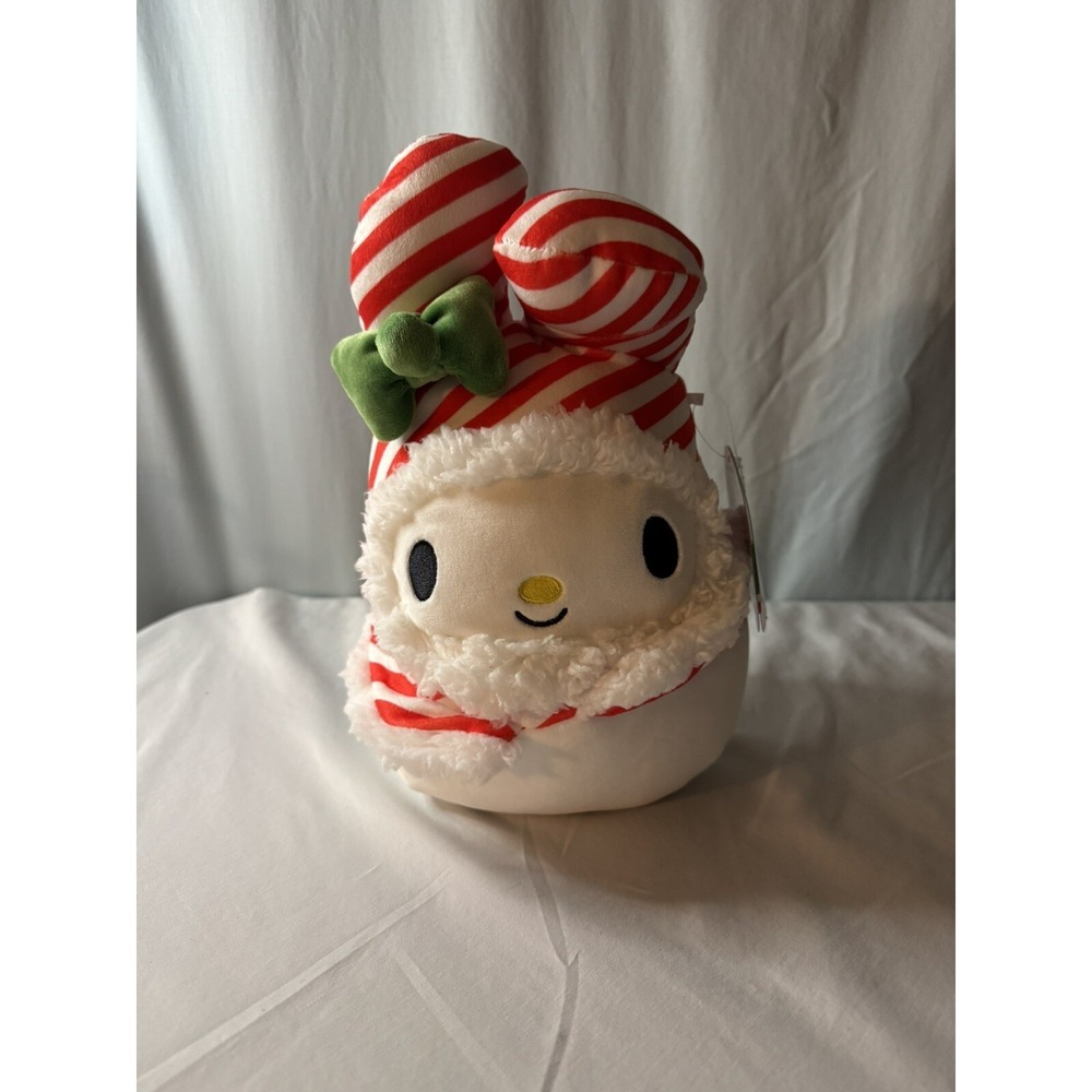 Squishmallow Hello Kitty and Friends MY MELODY Christmas 2024 8" Red Stripe New